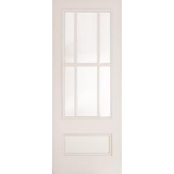 Canterbury White Internal Door with Clear Bevelled Glass (18mm lippings)